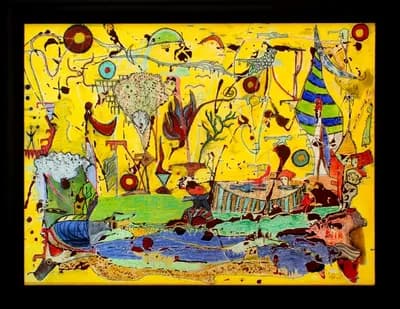 Karl Kueffel, The Little Prince, Afternoon Landscape, 2011, mixed media on canvas