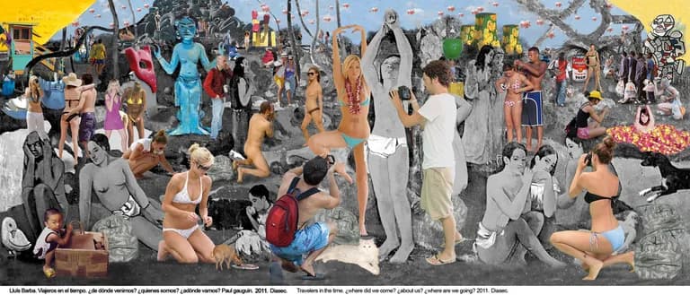 Lluis Barba, Travelers in Time, Where did we come from? About Us? Where are we going? 2011, Diasec