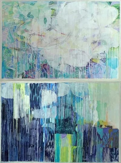 Keiko Hara Verse Ma and Ki II, Diptych