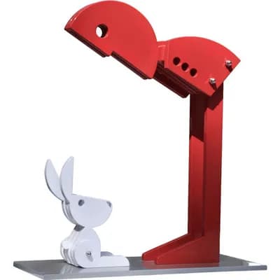 Jorge Blanco, Hi Bunny, 2023, Painted Aluminum, 60” x 37.5” x 26”, A/P