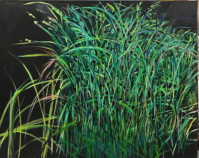 Nancy Iannitelli, Green Sweet Grass, acrylic on canvas