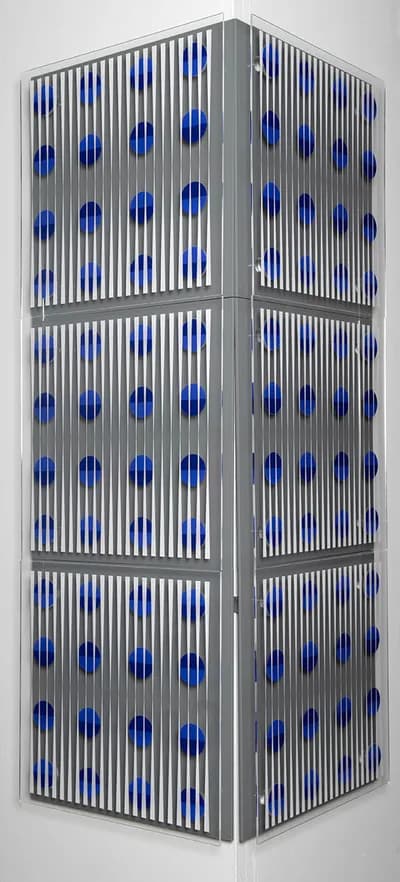 Hugo Diaz, Moon Light, 2022, Mixed Media on Plexiglass, 19W x 19H In each
