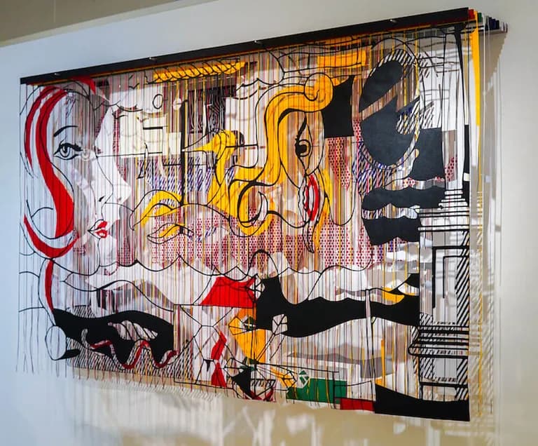 Javier Guadalupe, Homage to Roy Lichtenstein, 2023, textile installation