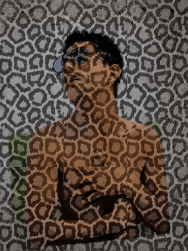 A portrait of Aldo Castillo painted by Karl Kueffel in Germany, 2019
