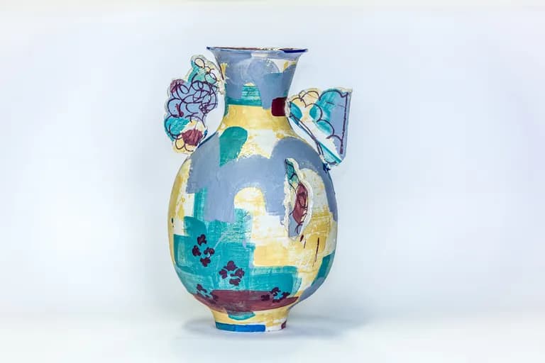 Amy Hughes After Alhambra in Lilac, Turquoise and Royal Blue