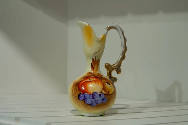 Vintage Enesco Fruit Pattern, 7H x 4W In