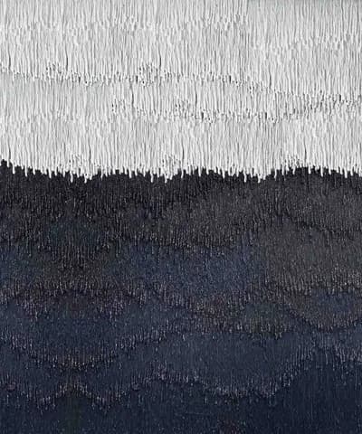 Enrique Machado, White and Black Reflection, 2021, silicone, resin and acrylic on wood
