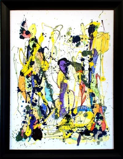 Karl Kueffel, Purple Man, 2012, mixed media on canvas