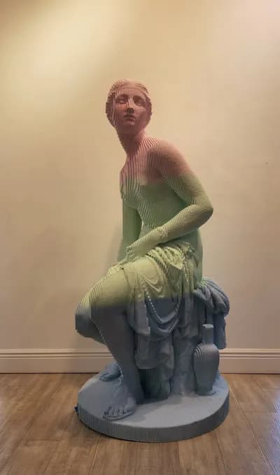 Daniele Fortuna, Nymph, 2022, carved wood