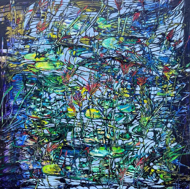 Fredy Villamil Crimson Lilies/ A Ripple in Time