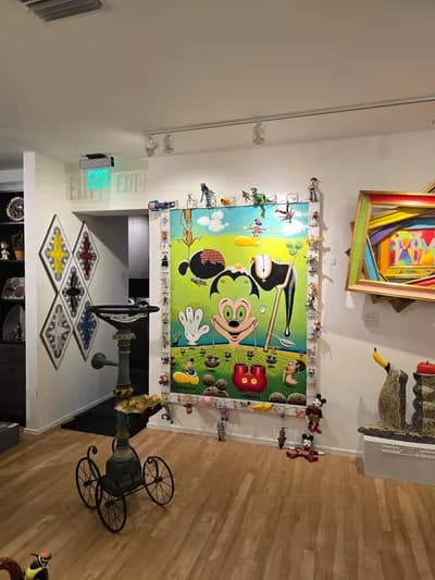 John Carroll Long's studio, with his work on the walls
