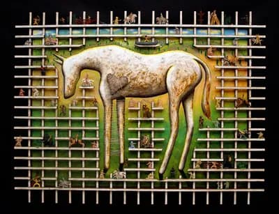 John Carroll Long, Then and Now, 2009, mixed media