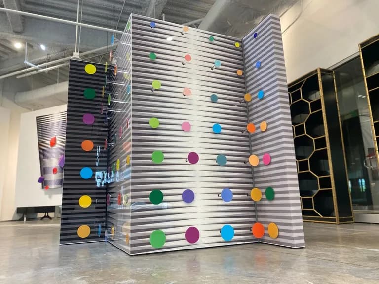 Hugo Diaz, Harmony, 2022 Mixed Media on Plexiglass, 96H x 7.5D x 52W In