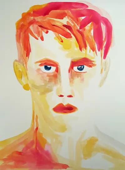 Scott Ashley II, Reflection, 2015, Acrylic and Mixed Media on Canvas, 60" x 48"
