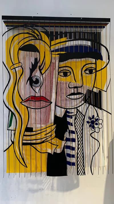 Javier Guadalupe, Tribute to Roy Lichtenstein, 35.5W x 51.5H x 13D In