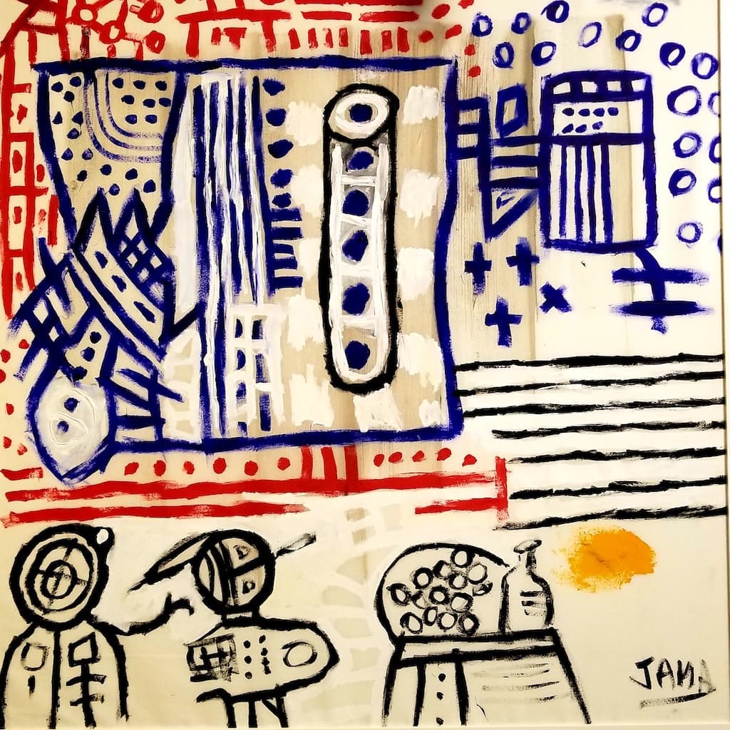 JAMA - Jose Andres Mato, Abstract Still Life, 2007, Mixed Media on Canvas, 61 x 59 In., $12,000