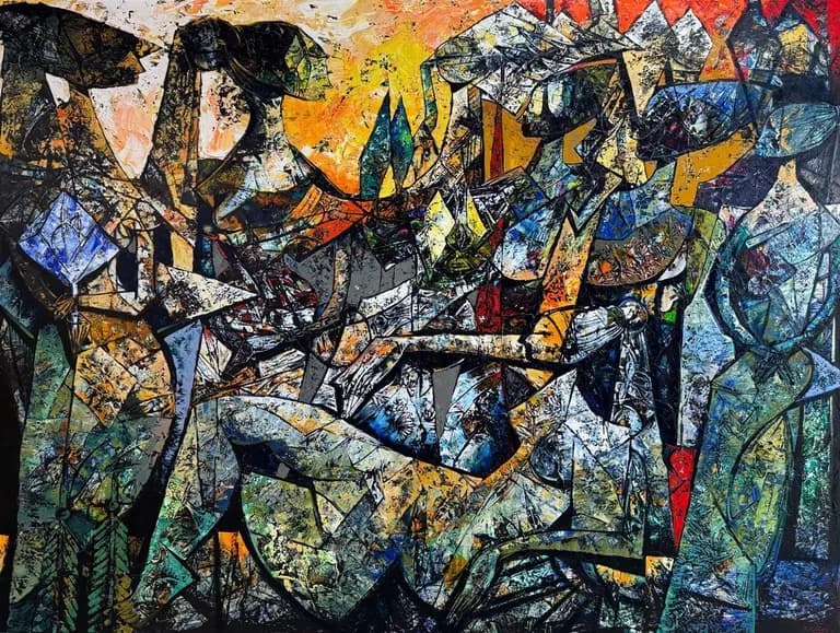 Fredy Villamil, The Heartbeat of Silence, 2025, Oil on Canvas, 90 x 120 In