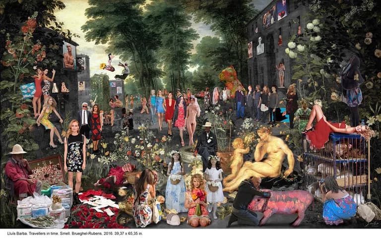 Lluis Barba, Smell. Brueghel-Rubens, Travelers in time, 2016, Edit. 7, 100 x 166 cm