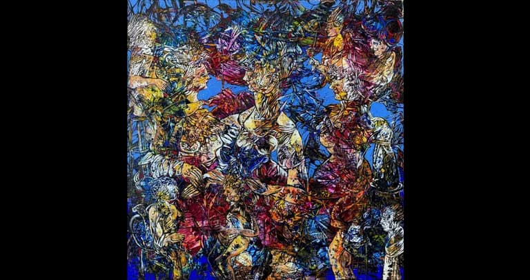 Fredy Villamil, The Gardener, 2023 Oil on Canvas 48 × 48 in