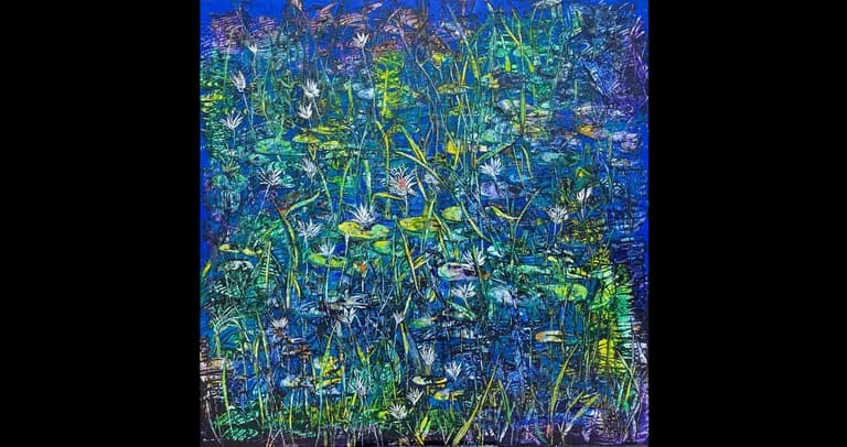 Fredy Villamil, The heart of Tranquility, 2023 Oil on Canvas 60 × 60 In