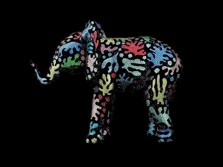 Metis Atash "Feeling Alive," Henri Matisse Sheaf, Elephant