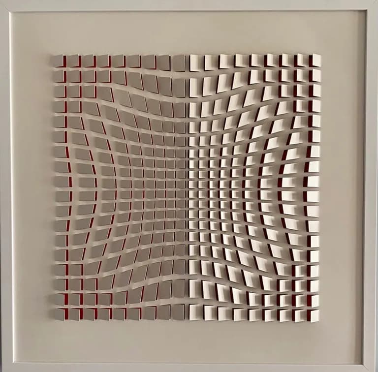 Ben Abounassif, Fragment II, Metal and Acrylic Paint, 24 x 24 In. SOLD
