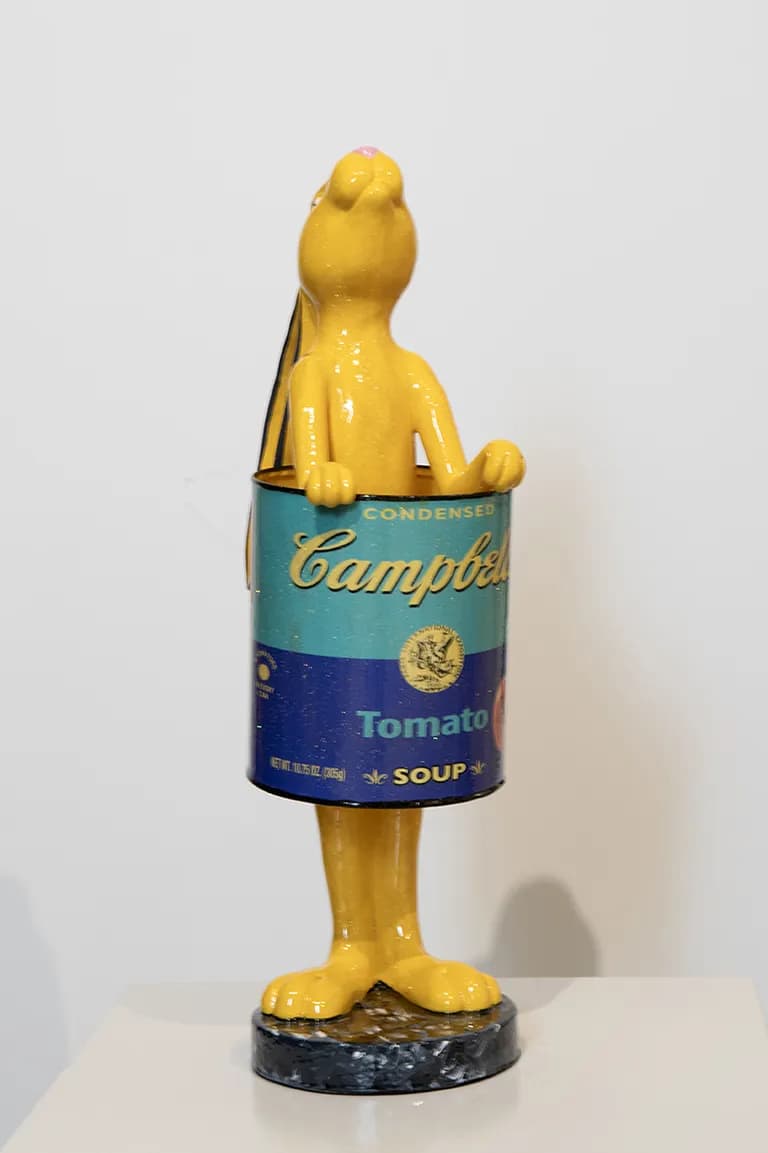 Ancizar Marin, Campbell’s Bunny Yellow, Mixed Media, 23H x 7W x 10D In