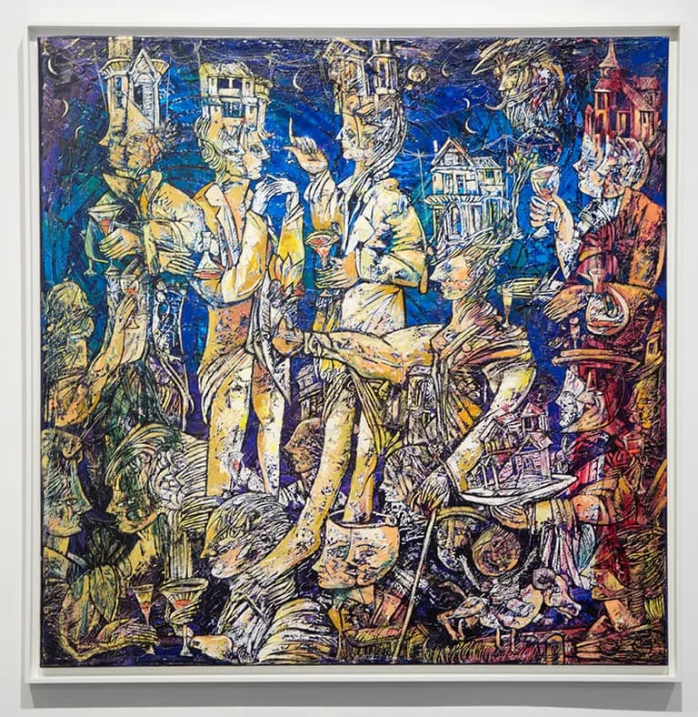 Fredy Villamil, Wine Tasters , 2023, Oil on Canvas, 36 x 36 In