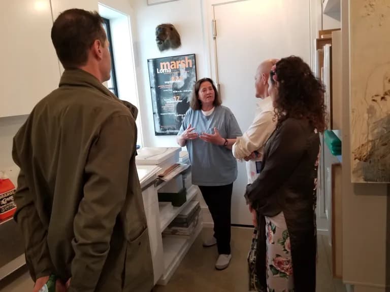 Lorna Marsh at her studio. Lake Forest Illinois, 2020