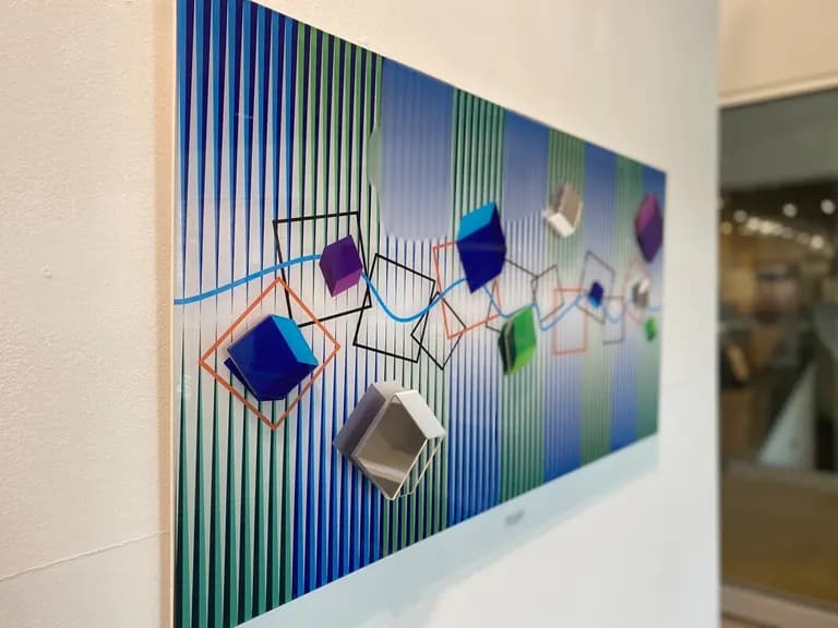 Hugo Diaz, Treasures of the Sea, Aluminum, Acrylic, Enamel Paint, 24H x 2D x 48W In