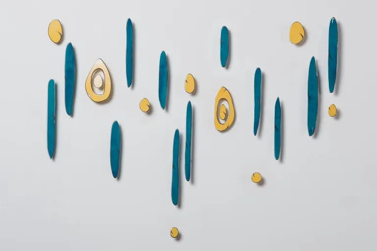 Carolina Sardi, Acqua and Yellow Association, 2016, painted steel