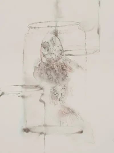 Lorna Marsh, Fish in Jar, 2018, Graphite Acrylic on Clayboard, 12 x 9 In