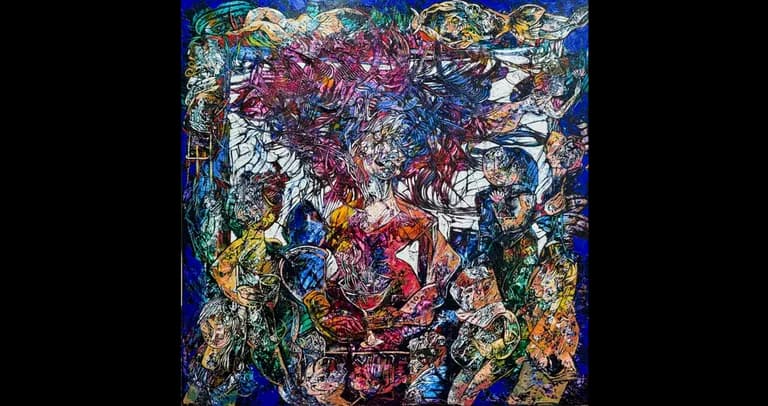 Fredy Villamil, The Advisor, 2023 Oil on Canvas 48 × 48 In