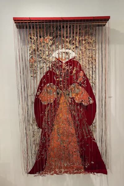 Javier Guadalupe, Renaissance Dress after Mary of England, 2022, textile collage