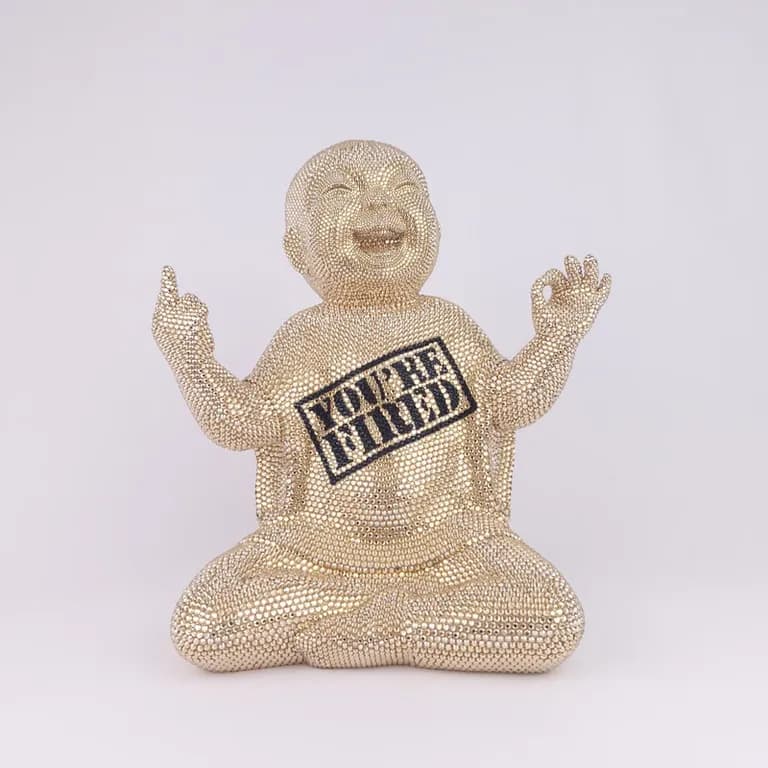 Metis Atash, You Are Fired, 2021, fibreglass and acrylic with Swarovski crystals