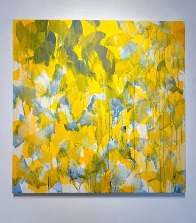 Lorna Marsh, One Blue, One Yellow, Acrylic on Canvas, 36 x 36 In