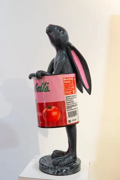 Ancizar Marin, Campbell's Bunny, Carpaint on Fiberglass, 21H x 8W x 8D In