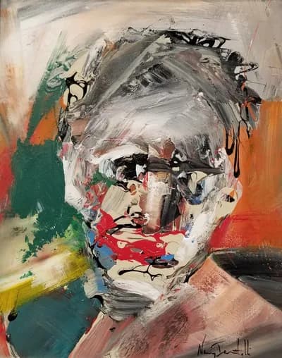 Nancy Iannitelli, Portrait, acrylic on canvas