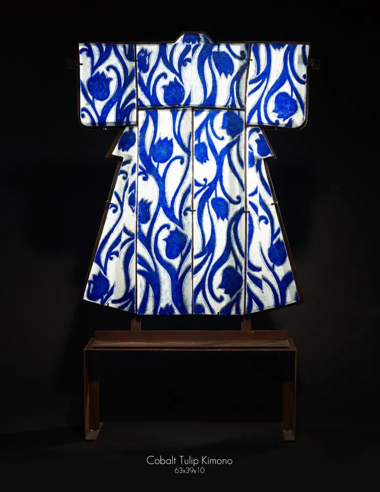 Marlene Rose Cobalt Tulip Kimono