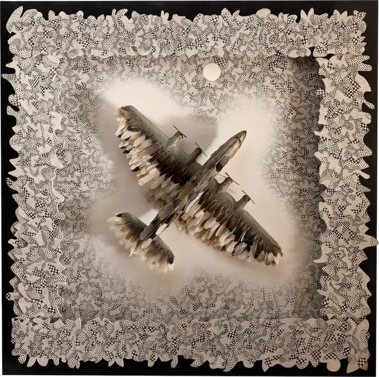 John Carroll Long, Plane Bird, mixed media