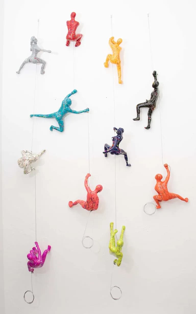 Ancizar Marin, Pollock Wall Climbers, Car Paint on Fiberglass