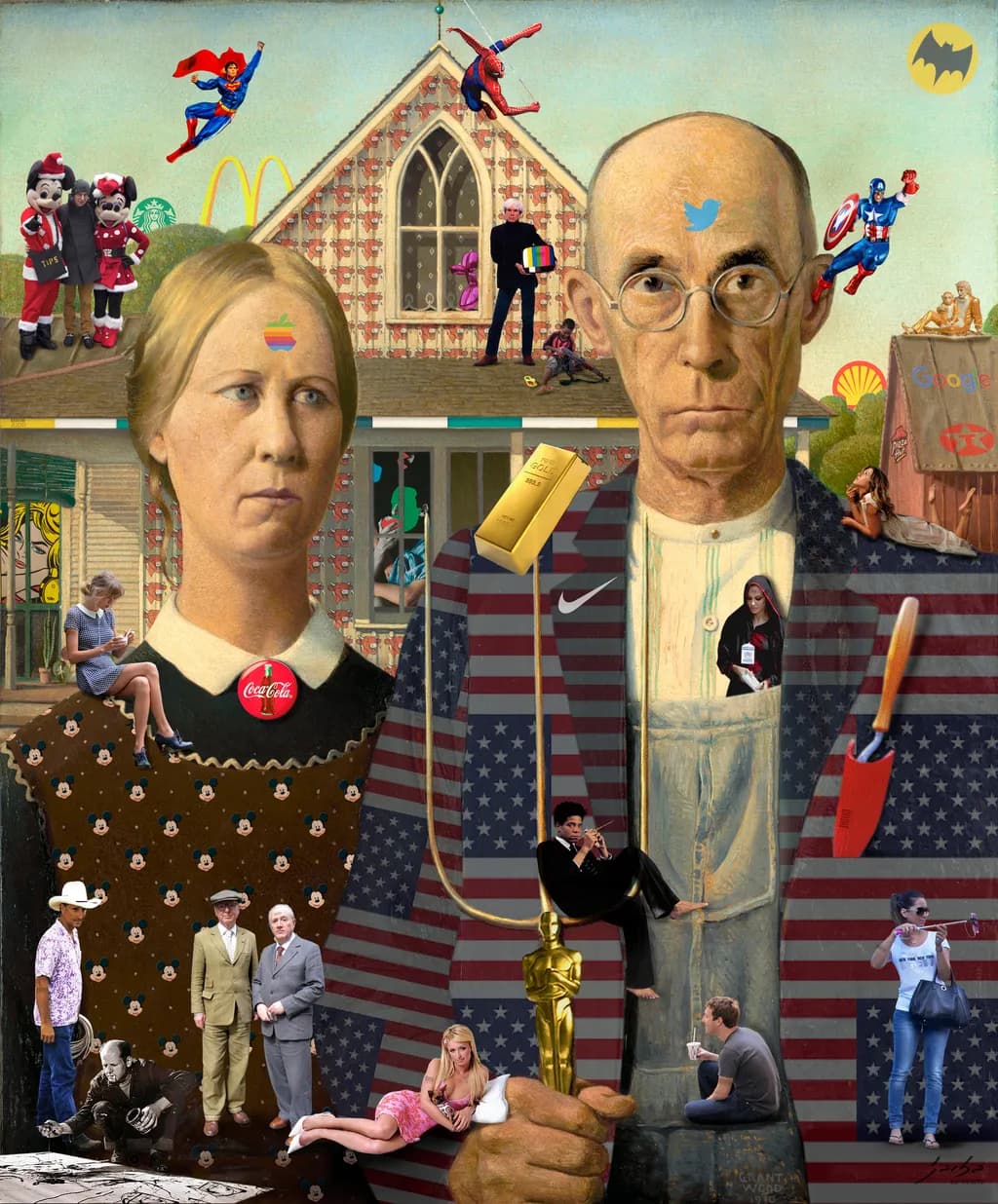 Lluís Barba, America & Grant Wood American Gothic