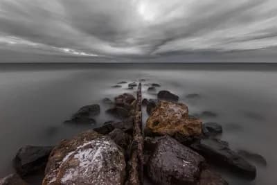 Breakdown by Andrew Vernon, 2016, Long Exposure on Metallic Paper, 26 x 40"