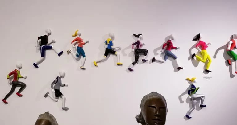 Ancizar Marin, Runners Installation, Car Paint on Fiberglass, Dimensions Vary