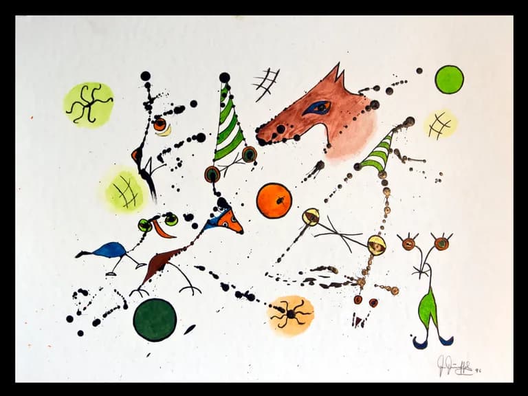 Karl Kueffel, Dog, 1996, acrylic and watercolour on paper