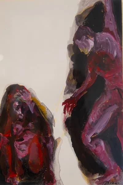Yovani Bauta, Study for a Painting V, Mixed Media on Paper, 6H x 9W In