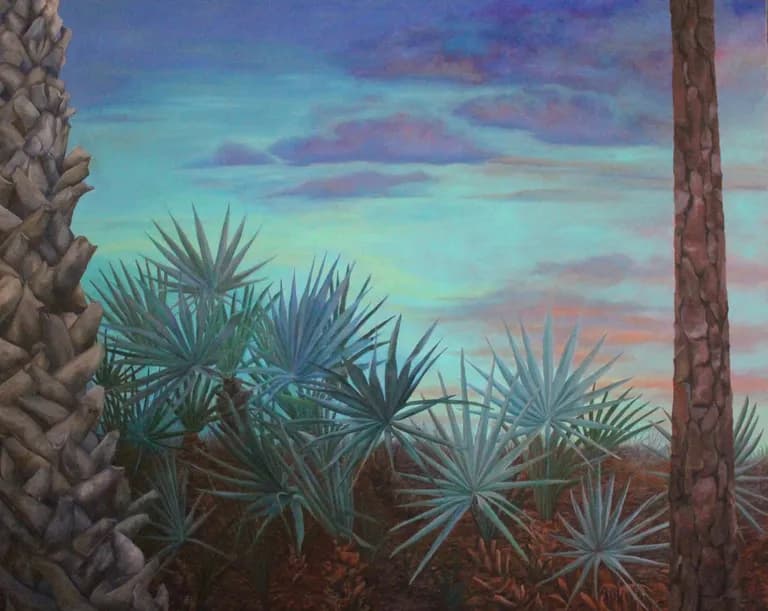 Melissa Lauren, Florida Dusk, Acrylic on Canvas, 48 x 60 In