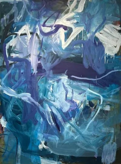 Patricia Schnall Gutierrez, Ziad in Paris, 2023, Oil on Canvas, 72 x 54 In