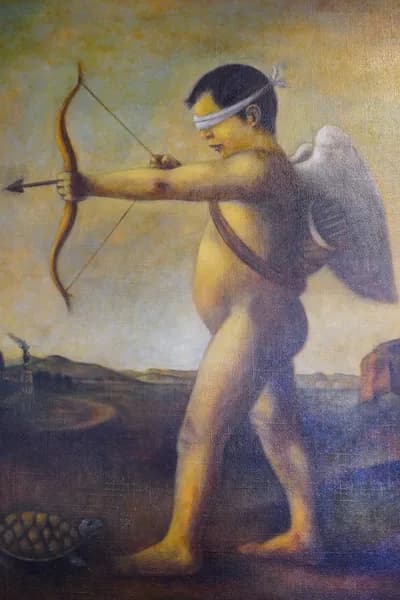 Raymundo Andrade, Cupid, 2000, Oil on Canvas, 36 x 28 1/4 in