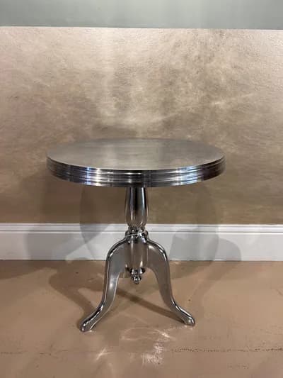 Metal end table 21 x 21 x 24 In